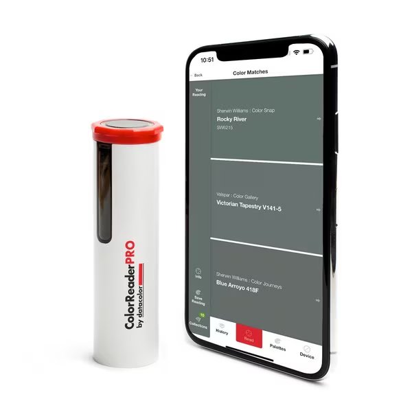 Precision Color Matcher, Lens-Based, QC Pass/Fail, Digital Fan Deck, Portable With LED Display, Datacolor Colorreader Pro, Mfr#: CRP100